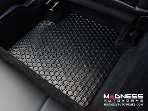 Maserati Grecale Floor Mat Set - All Weather Rubber Front/ Rear 4 Piece Set - Black 